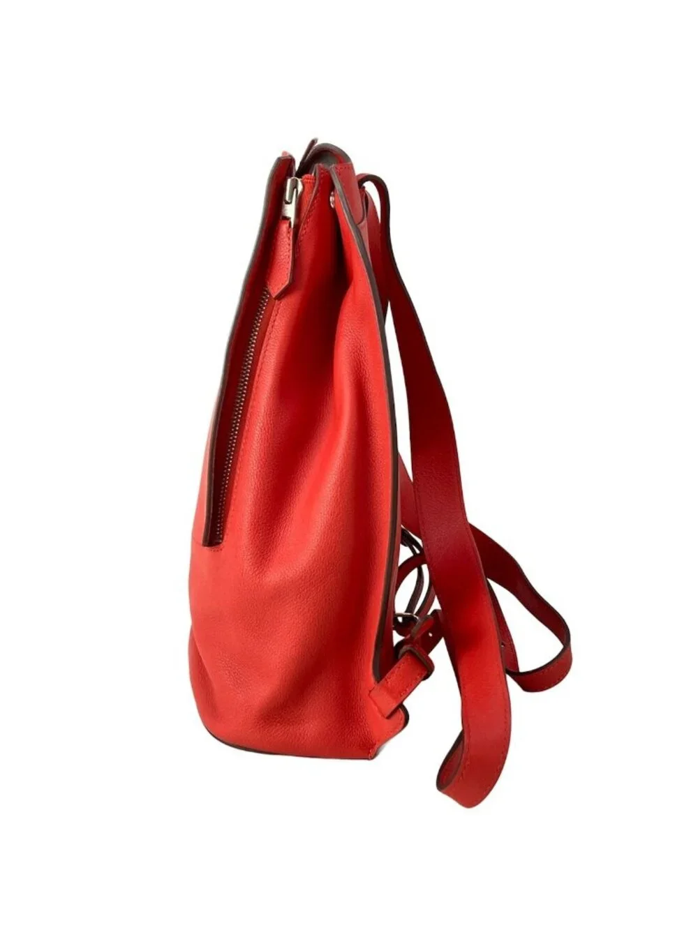 Hermes Backpack a Dos Rouge Pivoine Silver